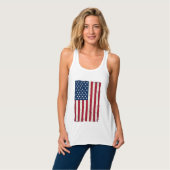 Vintage Amerikaanse Vlag Vector T-shirt Desi (Volledige Voorkant)