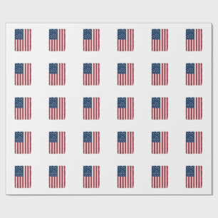 Vintage Amerikaanse Vlag Vector T-shirt Desi Cadeaupapier
