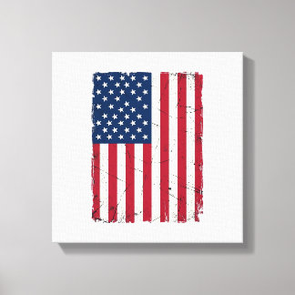 Vintage Amerikaanse Vlag Vector T-shirt Desi Canvas Afdruk