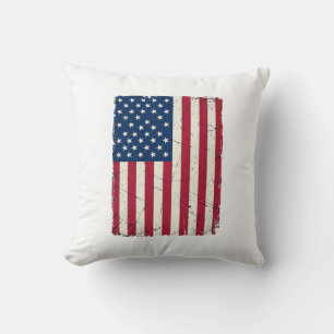 Vintage Amerikaanse Vlag Vector T-shirt Desi Kussen
