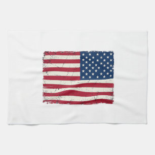 Vintage Amerikaanse Vlag Vector T-shirt Desi Theedoek