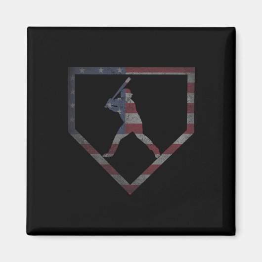 Vintage Amerikaanse Vlag Verkoop VS Magneet (Voorkant)