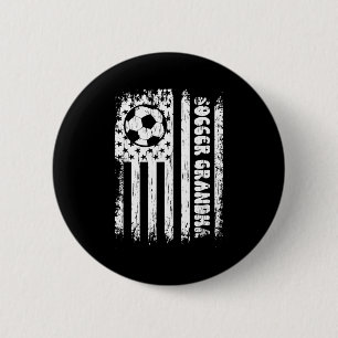 Vintage Amerikaanse Vlag Voetbal Oma Voetbal Fans Ronde Button 5,7 Cm