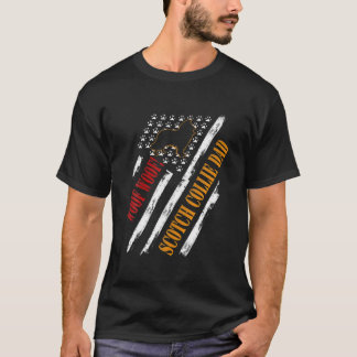 Vintage Amerikaanse Vlag Woof Woof! Scotch Collie  T-shirt