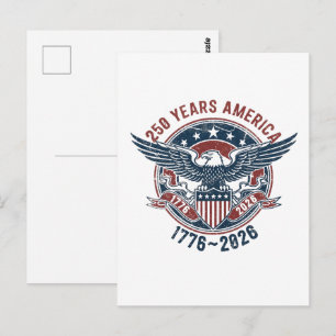 Vintage Amerikaanse Zeearend 250 Jaar Amerika – 17 Briefkaart