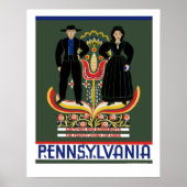 Vintage Amish Pennsylvania Travel Poster (Voorkant)