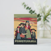 Vintage Amish Rural Pennsylvania Reistoerisme Briefkaart (Staand voorkant)