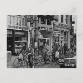 Vintage Amsterdam Holland Motorrijders Briefkaart
