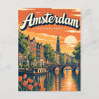 Vintage Amsterdam Nederland Briefkaart