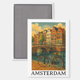 Vintage Amsterdam – Retro Travel Design Magneet