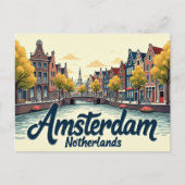 Vintage Amsterdam Scenes Briefkaart (Voorkant)