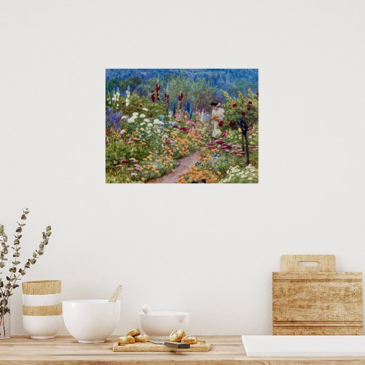 Vintage An English country garden Poster (Keuken)