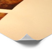 Vintage analog camera in leather brown case poster (Hoek)