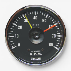 Vintage Analoge Autotachometer Papieren Plaatjes Bordje