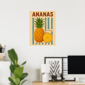 Vintage ananas botanische wandkunst poster (Thuiskantoor)