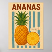 Vintage ananas botanische wandkunst poster (Voorkant)