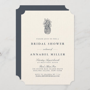 Vintage ananas Bridal Shower Kaart