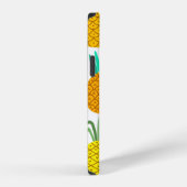 vintage ananas naadloos patroon geïsoleerd op wit iPhone hoesje (Rechterkant)