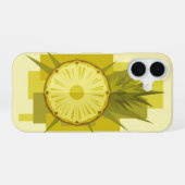 Vintage Ananas op Blok iPhone 16 Hoesje (Achterkant horizontaal)