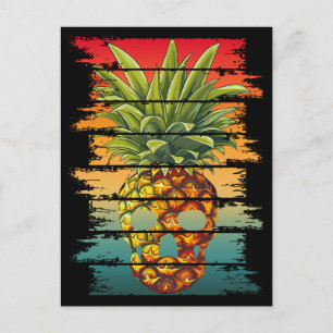 Vintage Ananas Schedel Briefkaart