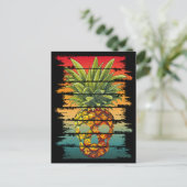 Vintage Ananas Schedel Briefkaart (Staand voorkant)