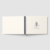 Vintage-ananasbruinmonogram Gastenboek (Volledig)