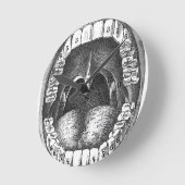 Vintage Anatomische Mond Ronde Klok (Hoek)