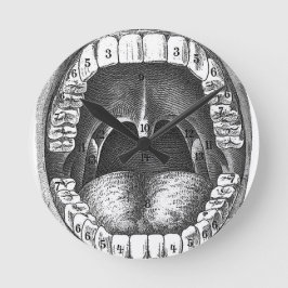 Vintage Anatomische Mond Ronde Klok