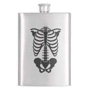 Vintage Anatomische Skelet Ribbenkast Grafische Go Flacon