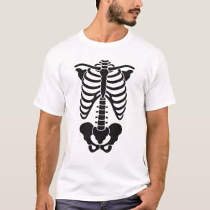 Vintage Anatomische Skelet Ribbenkast Grafische Go T-shirt