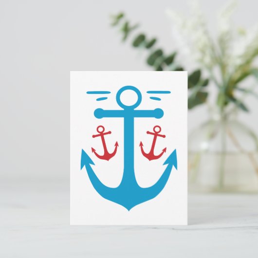Vintage Anchor Briefkaart (Staand voorkant)