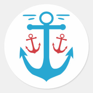 Vintage Anchor Ronde Sticker