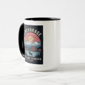Vintage Anchorage Alaska Retro Reisposter Illustra Mok (Voorkant links)