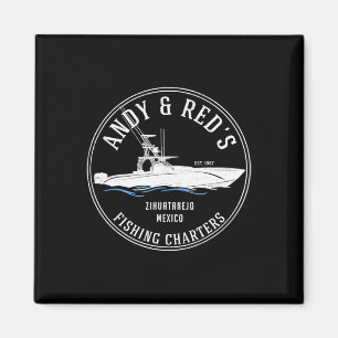 Vintage Andy And Red's Vis chartermaatschappij Magneet