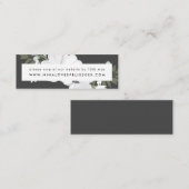 Vintage Anemone Wedding Website RSVP-kaart Mini Visitekaartje (Voorkant / Achterkant)