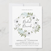 Vintage Anemone Wreath Bridal Brunch Kaart (Voorkant)