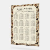 Vintage Anemones Accent Garden Wedding Acryl Bord (Hoek)