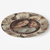 Vintage Anemones Charm Backyard Wedding Papieren Bordje (Gekanteld)