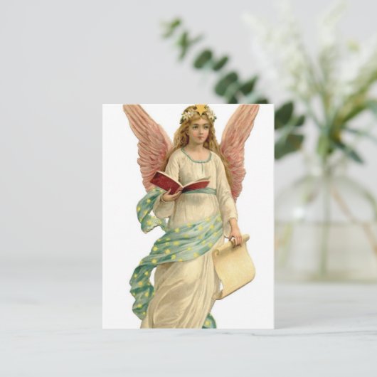 Vintage Angel Briefkaart (Staand voorkant)