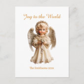 Vintage Angel Christmas Feestdagenkaart (Voorkant)