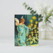 Vintage Angel Christmas Postcards Feestdagenkaart (Staand voorkant)