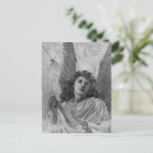 Vintage Angel-kerstgroeten Feestdagenkaart (Staand voorkant)