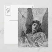 Vintage Angel-kerstgroeten Feestdagenkaart (Voorkant / Achterkant)