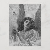 Vintage Angel-kerstgroeten Feestdagenkaart (Voorkant)