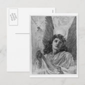 Vintage Angel Kerstmis Feestdagenkaart (Voorkant / Achterkant)