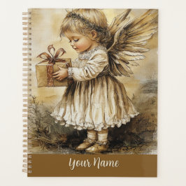 Vintage Angel Planner Personalize with Your Name"