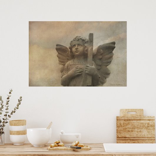 Vintage Angel Poster (Keuken)