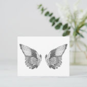 Vintage Angel Wings Briefkaart (Staand voorkant)
