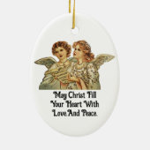 Vintage Angels Singing  Ceramic Ornament (Achterkant)