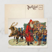 Vintage Angry Santa Briefkaart (Voorkant / Achterkant)